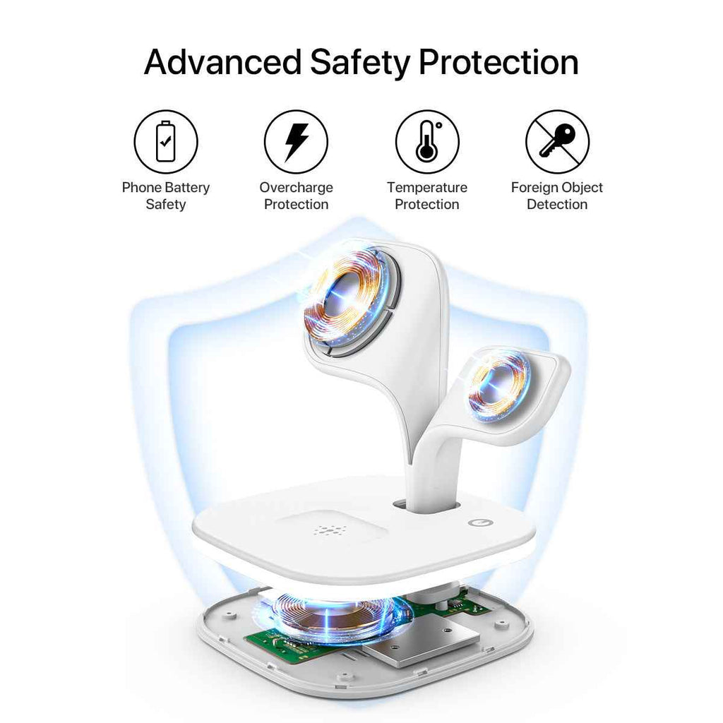 5-in-1 Magnetic Real Wireless Desktop Fast Charging Station For Multiple Devices