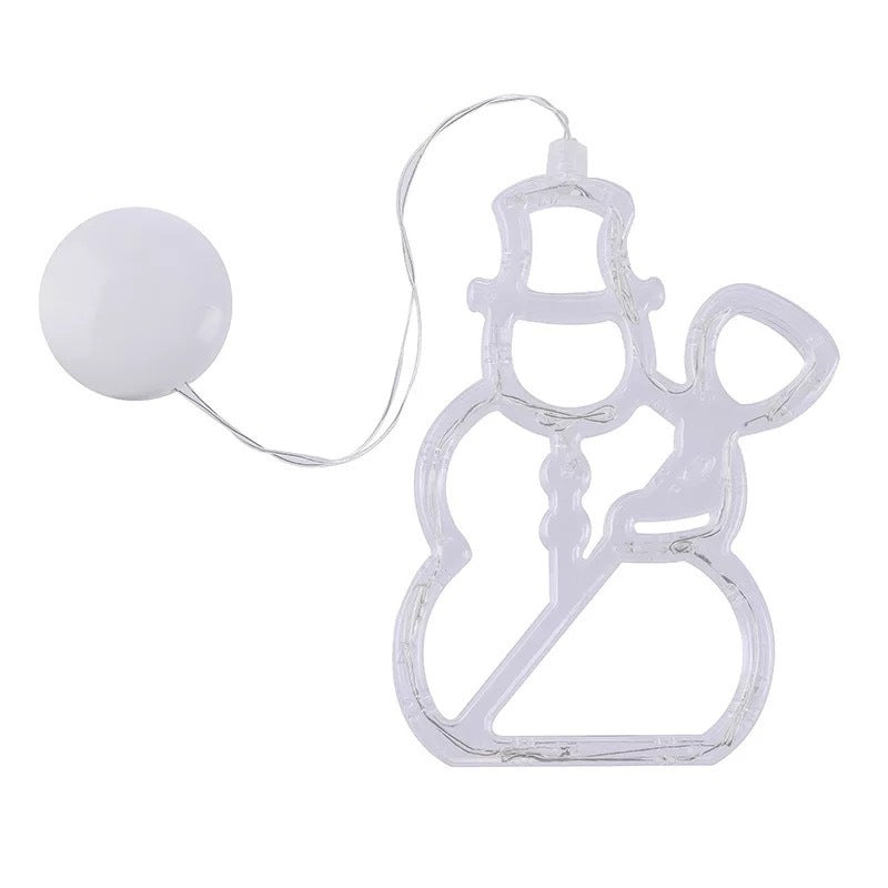 Christmas LED Suction Cup Chandelier Holiday Party Window Decor Lamps Battery Powered