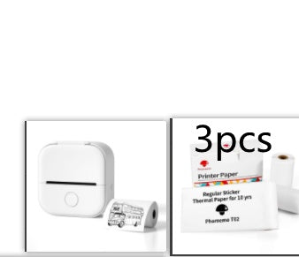 Imprimante Thermique Portable Mini Imprimante Photo Bluetooth pour Étudiants et Étiquettes Prix