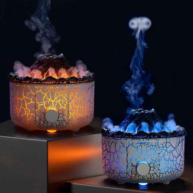 New Creative Volcano Humidifier Aromatherapy Machine Spray Jellyfish Air Flame Humidifier Diffuser