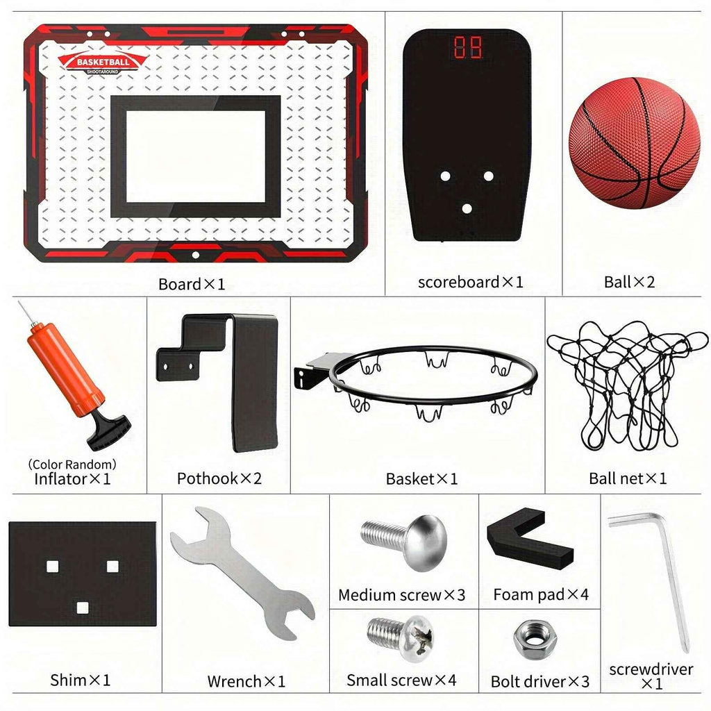 Indoor Basketball Hoop For Kids With 2 Balls