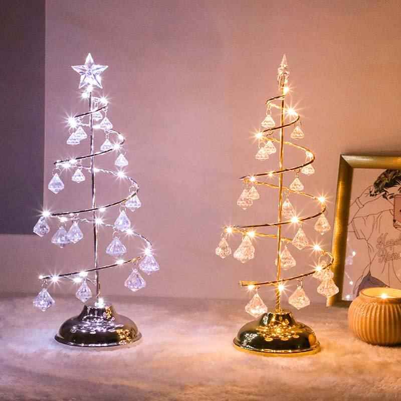 Crystal Christmas Tree Led Lights Indoor Decoration Fairy Lights Bedroom String Lights