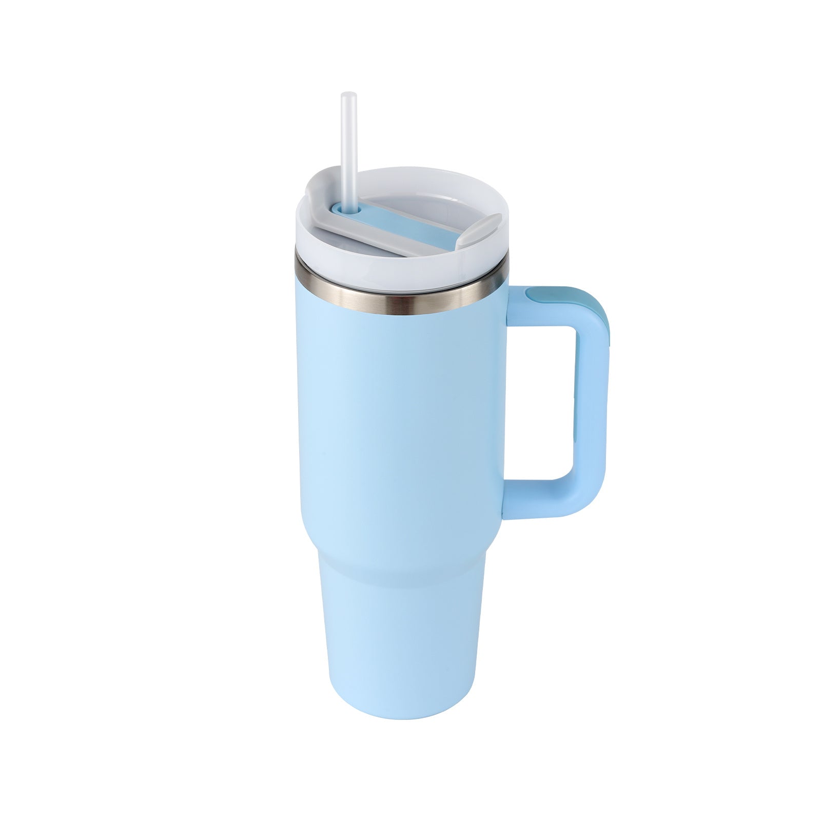 Gobelet isolé avec paille 40 oz en acier inoxydable, tasse à café étanche avec couvercle