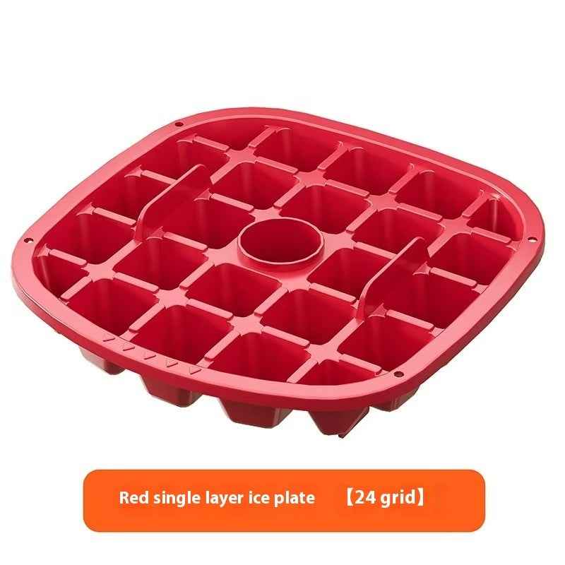 Press-type Convenient Outdoor Portable Ice Tray Large Capacity Ice Bucket 48 Extra-Large Ice Maker Food Grade Plastic Storage Tray Essential Kitchen Gadget