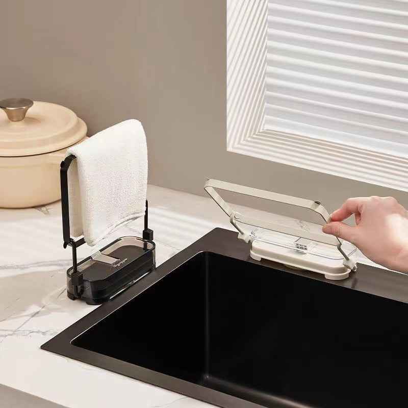 Filtre de lavabo pour cuisine avec support à ventouse pour déchets jetables