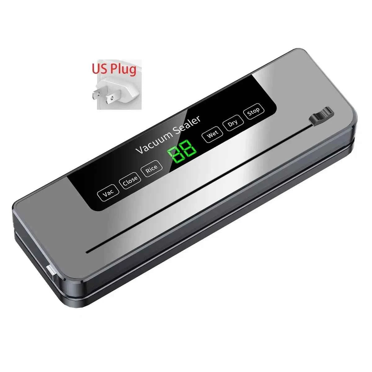 Electric Vacuum Sealer Food Storage Seal Touch Button Dry/Wet Built-in Cutter Kitchen Food Sealing Vacuum packaging machine