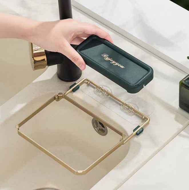 Filtre de lavabo pour cuisine avec support à ventouse pour déchets jetables