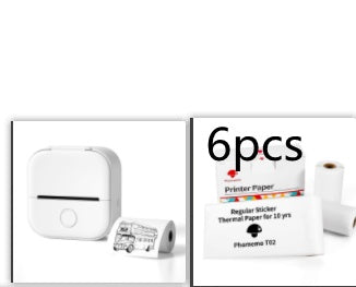 Imprimante Thermique Portable Mini Imprimante Photo Bluetooth pour Étudiants et Étiquettes Prix