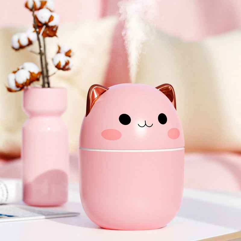 Air Humidifier Cute Cat Ultra-Silent USB Office Household Bedroom Car Aromatherapy Air Purifier With Led Cool Mist Spray